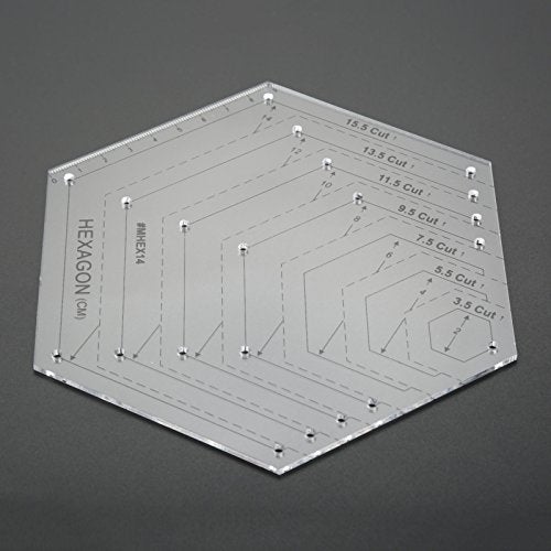 Yetaha Hexagon Ruler, Sewing Patchwork Template Handmade Drawing Tools for DIY Crafting Quilting Art Supplies(15.5Cut Hexagon) - Image 3