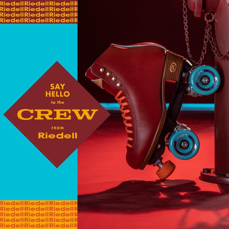 Riedell Crew Roller Skates for Women and Men - Crimson Color with High-Top Precision Fit - Image 2