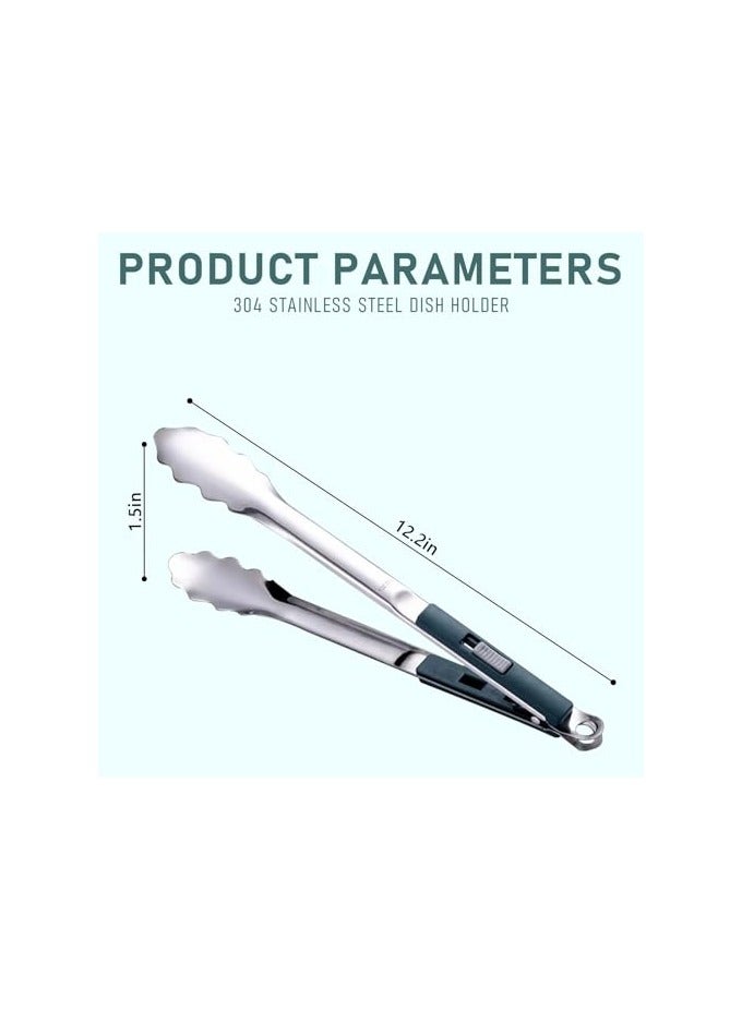 erorex Grill Tongs for Grilling, Small Tongs Mini tongs, Stainless Steel Kitchen Utensil and Anti - Scald Gadget for Home Restaurant and Grill Accessory - The Cooking Tool for Serving Clips - Image 5