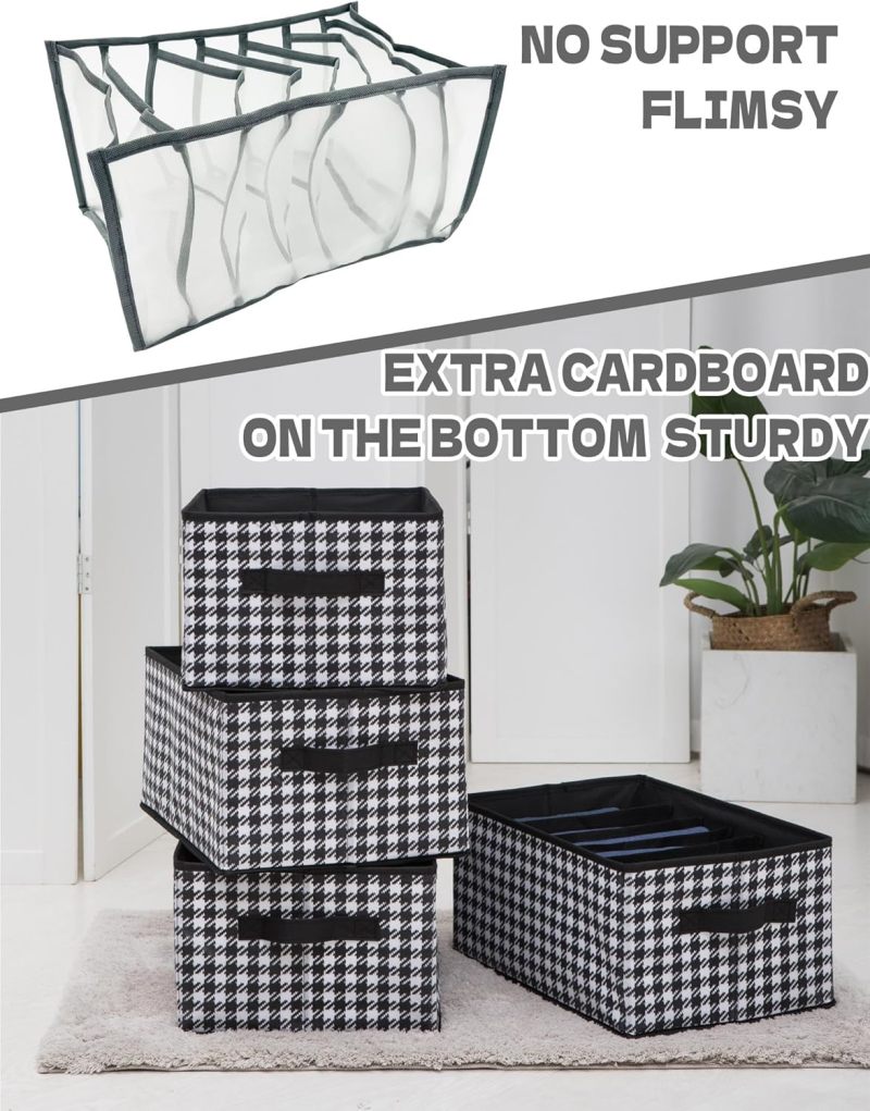 Wardrobe Organizer 40*28*20 Cm Durable Steel Frame Construction - Foldable Design Clothes Storage for Home Closet Wardrobe Organization - Image 4