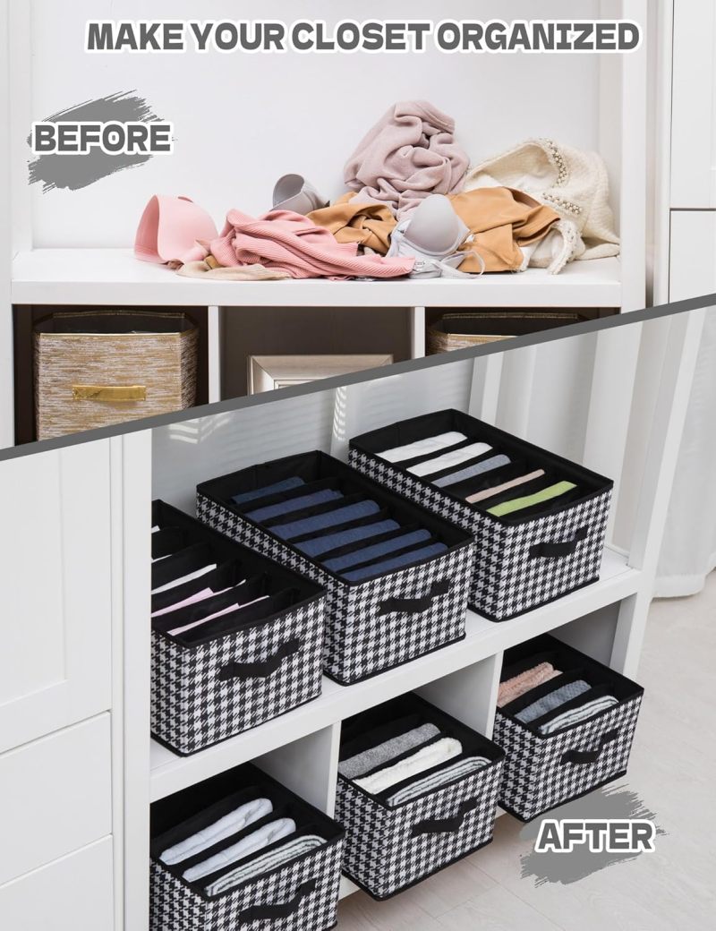 Wardrobe Organizer 40*28*20 Cm Durable Steel Frame Construction - Foldable Design Clothes Storage for Home Closet Wardrobe Organization - Image 3