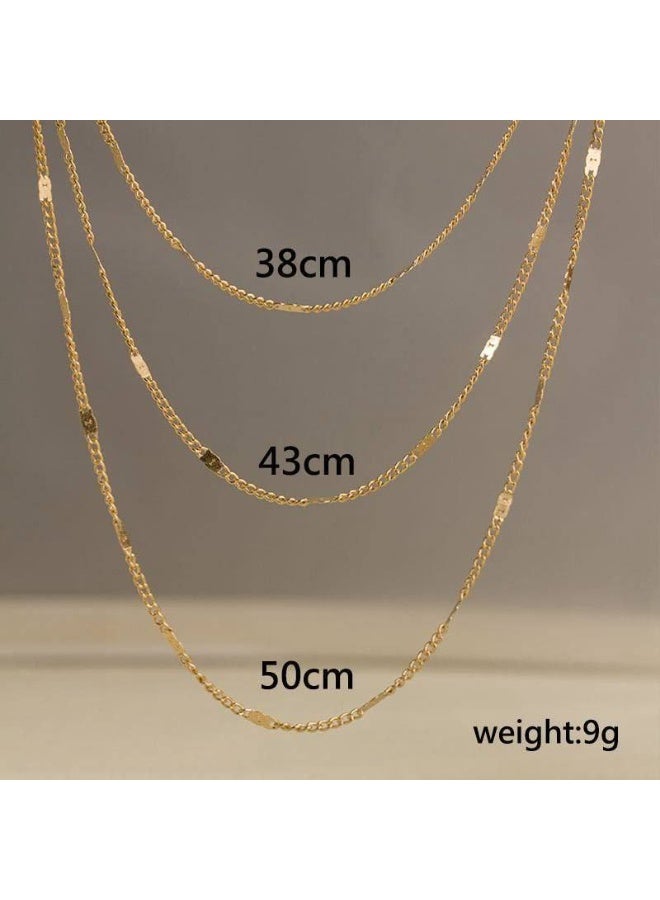 Elegant 3-Layered Gold Stainless Steel Necklace - 316 Pure Steel, Waterproof & Tarnish-Free - Image 4