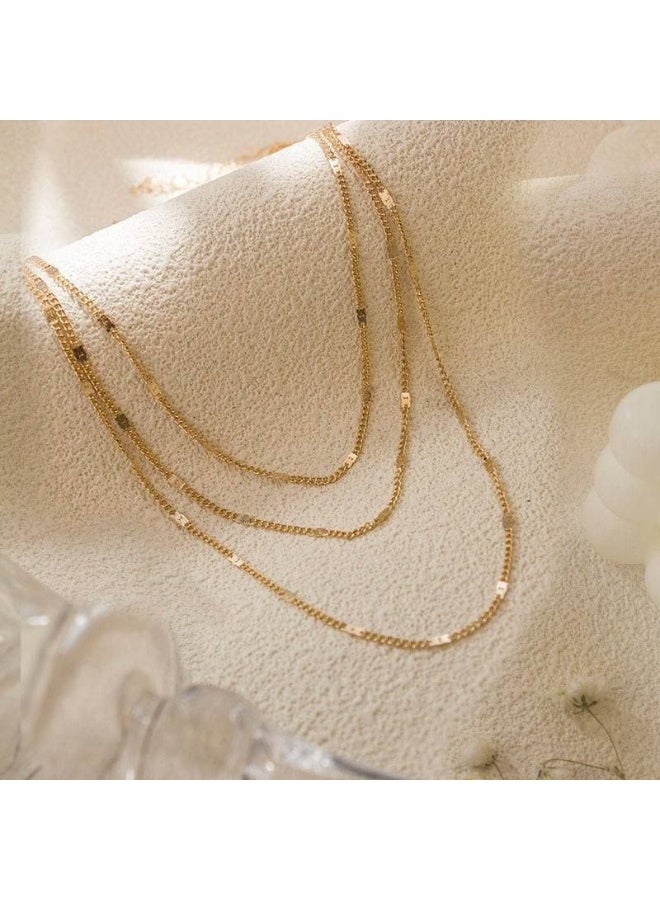 Elegant 3-Layered Gold Stainless Steel Necklace - 316 Pure Steel, Waterproof & Tarnish-Free - Image 5