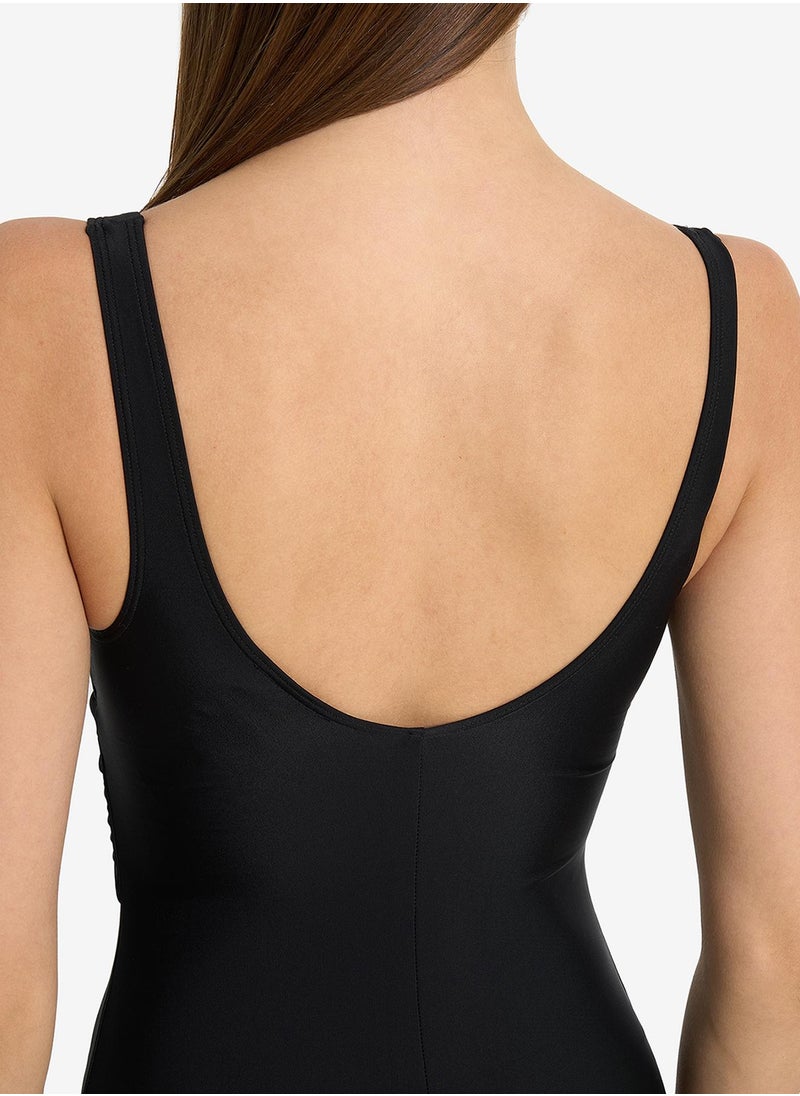 Joss Joss Women's Swimsuit with Internal Support Black – Removable Cups, Body Slim Fabric, Tightening Effect, Stylish U-Back Design  - Image 4