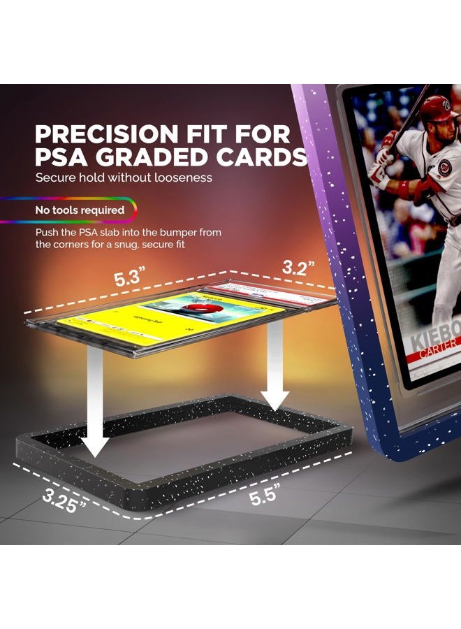 VALUN PSA Slab Bumper 5 Pack (Multi-Color) – Hard TPU PSA Slab Protector Guard for Graded Cards – PSA Slab Bumper Guard for PSA Slabs – Card Slab Protector for PSA Card Protection - Image 2