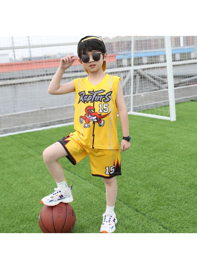 Basketball Uniform Set For Older Children, Summer Boys' And Girls' Sports Uniforms, Training Sportswear, Breathable And Quick-drying Basketball Jersey, Trendy Style