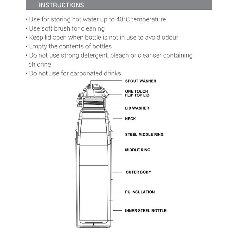 Milton Milton Kool Stunner 900 Insulated School Kids Bottle with Inner Steel, 660 ml, Red  - Image 4