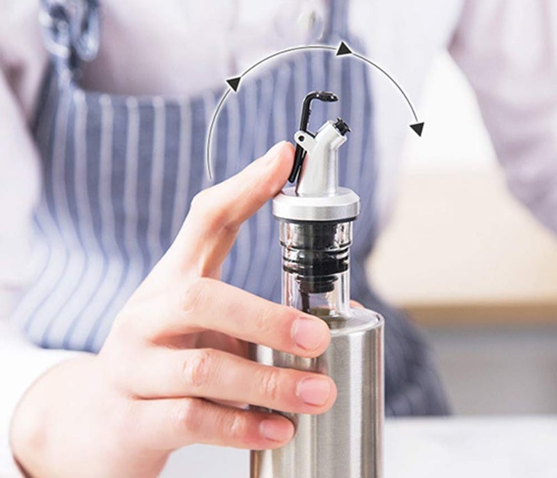 DITYA DITYA ENTERPRISE Glass Oil Dispenser, Vinegar Dispenser, BPA Free, Salad Dressing Cruet Glass Bottle Olive Oil Bottles Dispenser (3) - Image 3