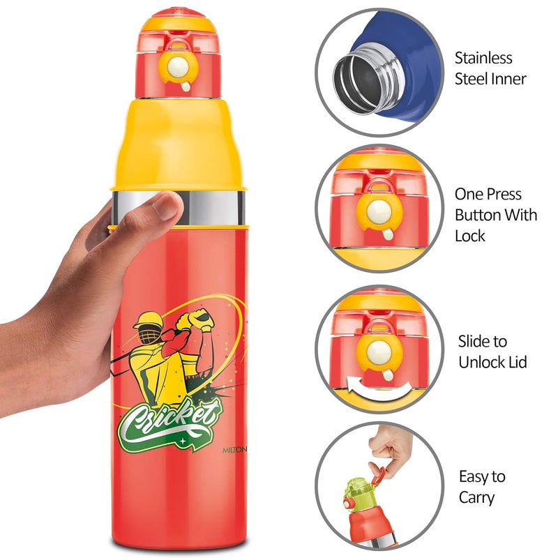 Milton Milton Kool Stunner 900 Insulated School Kids Bottle with Inner Steel, 660 ml, Red  - Image 3