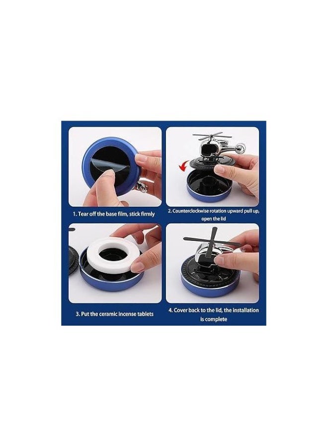 فواحة سيارة شمسية بتصميم "هليكوبتر" عصري، وهي قطعة تجمع بين الديكور الأنيق والوظيفة العملية لتعطير السيارة - Image 5