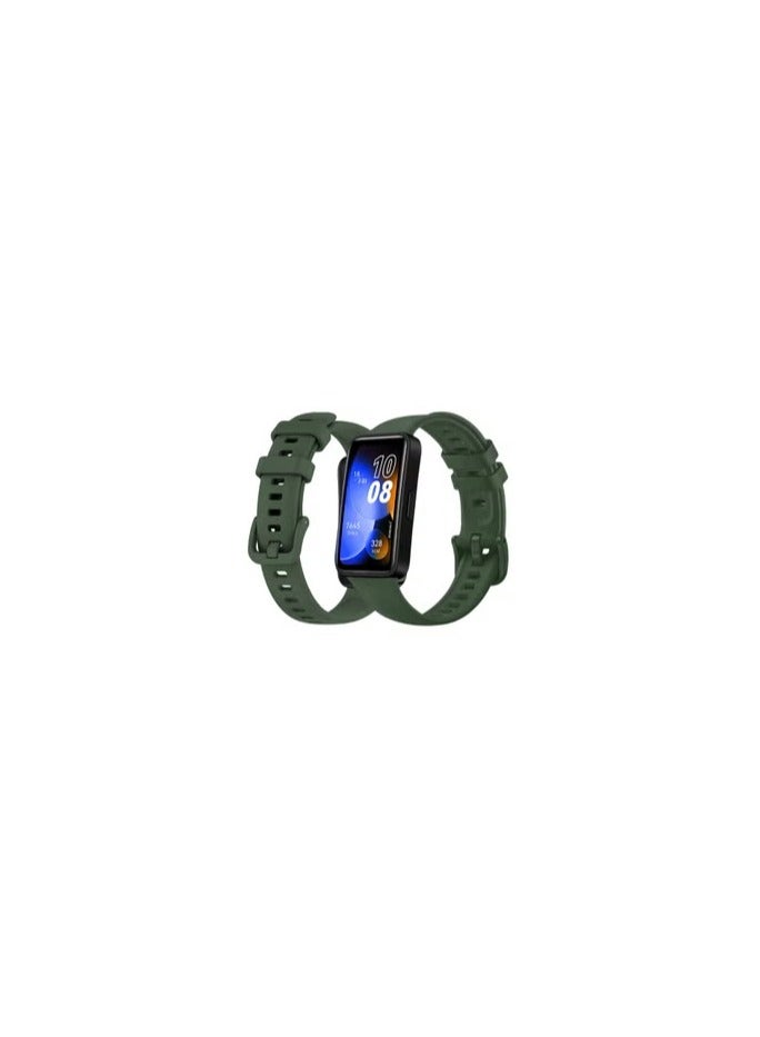 CATANES [for Huawei Band 9] Soft Silicone Wristband Replacement Band Watch Strap Sport Strap Dark Green - Image 1