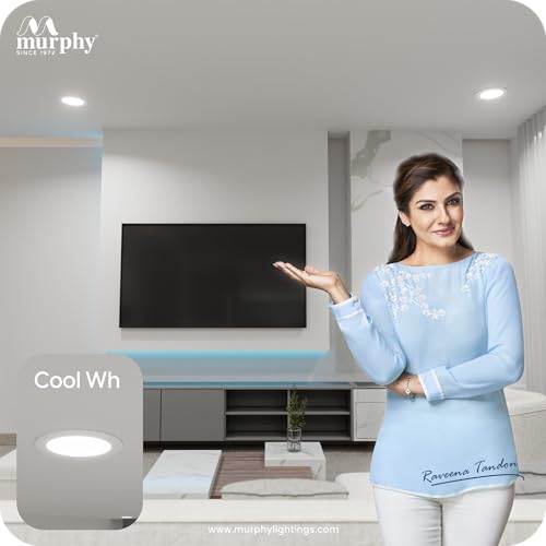 Murphy 9W LED Cool White CBL Round Panel Conceal Box Down Light, Pack of 4,Aluminium - Image 5