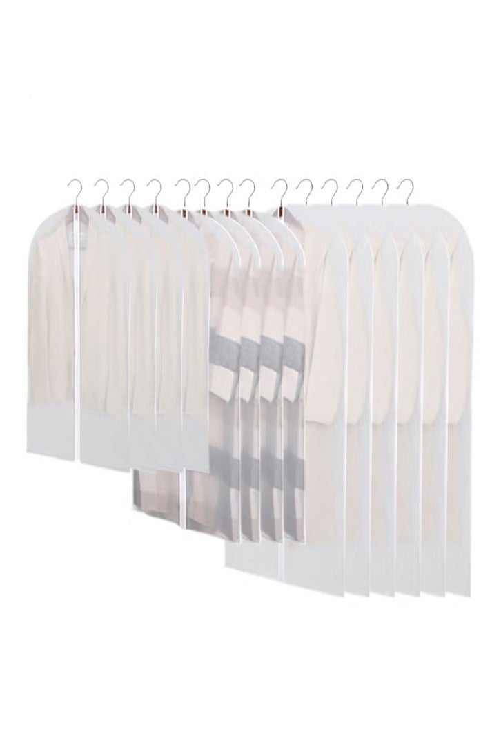 كيلا أغطية غبار الملابس كبيرة ومتوسطة وصغيرة، 3 أحجام، شفافة وجيدة التهوية، غطاء تخزين الملابس بسحاب معلق