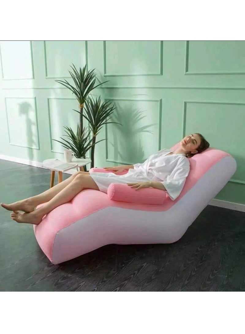 Generic Inflatable Sofa Air Bed Lounger Portable Inflatable Chair - Image 2