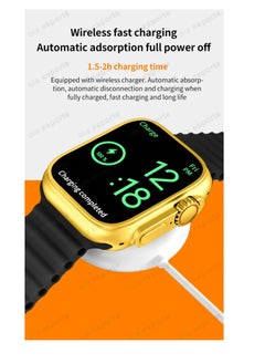 Ultra Smart Watch T10 ULTRA Full Screen With Health Fitness Tracker -black  - Image 4