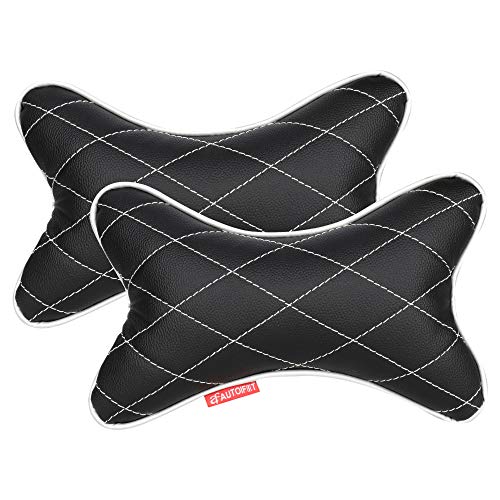 AUTOFIT Car Neck Pillow and Cushions for Driving | Car Head and Back Support | Usefull for Long Drives (Set of 4, Black and Silver) - Image 3