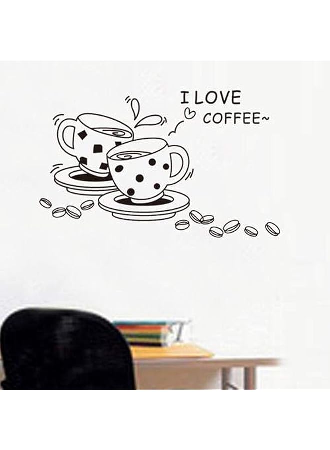 Zaboon Coffee Wall Stickers Creative Fashion Decals Removable Home Decoration - Image 1