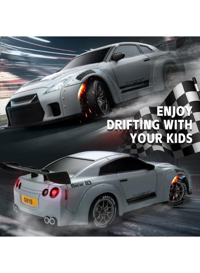 Al LIFE RC Drift Car, 1:24 Scale Remote Control Vehicle with LED Lights, 2.4GHz 20KM/H 4WD High Speed RC Cars, Drifting Tires＆Two Batteries, Racing Sports Toy Idea Gift for Adults Boys Girls and Kids - Image 3