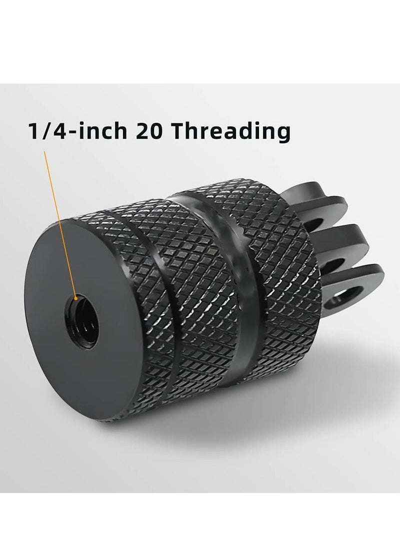 Y&D 1/4 Inch Interface Camera Mount Phone 360 Degree Swivel Tripod Adapter Mounting Kit for Gopro Hero 9/8/7/6/5, Little Art 4k and Other Standard Accessories  - Image 4