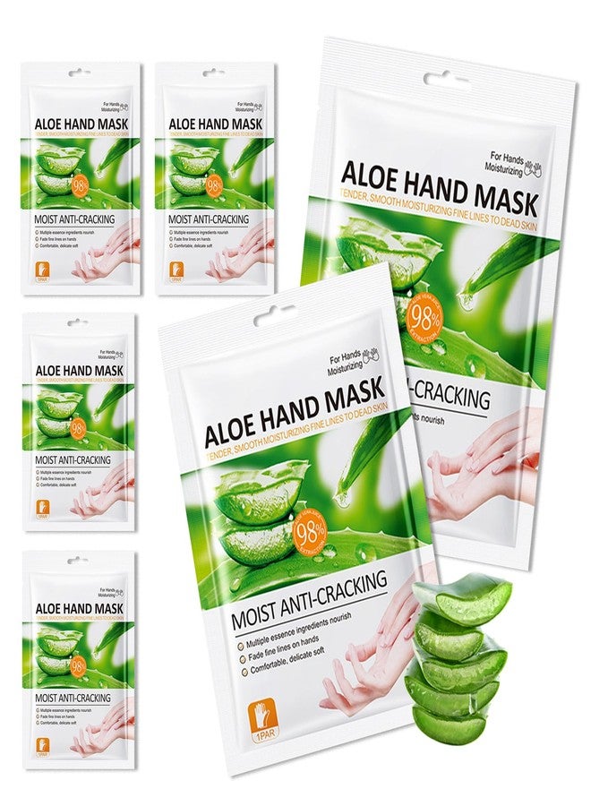 WENJLYJ 6 Pairs Hand Mask for Dry Cracked Hands,Nourishing Moisturizing Gloves,Hands Moisturizer for Deep Moisturizing,Silky Smooth Moisturizing Gloves,Hand Care Mask Set(N) - Image 1