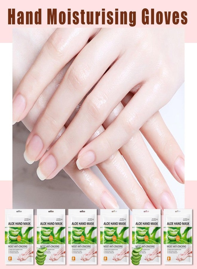 WENJLYJ 6 Pairs Hand Mask for Dry Cracked Hands,Nourishing Moisturizing Gloves,Hands Moisturizer for Deep Moisturizing,Silky Smooth Moisturizing Gloves,Hand Care Mask Set(N) - Image 2