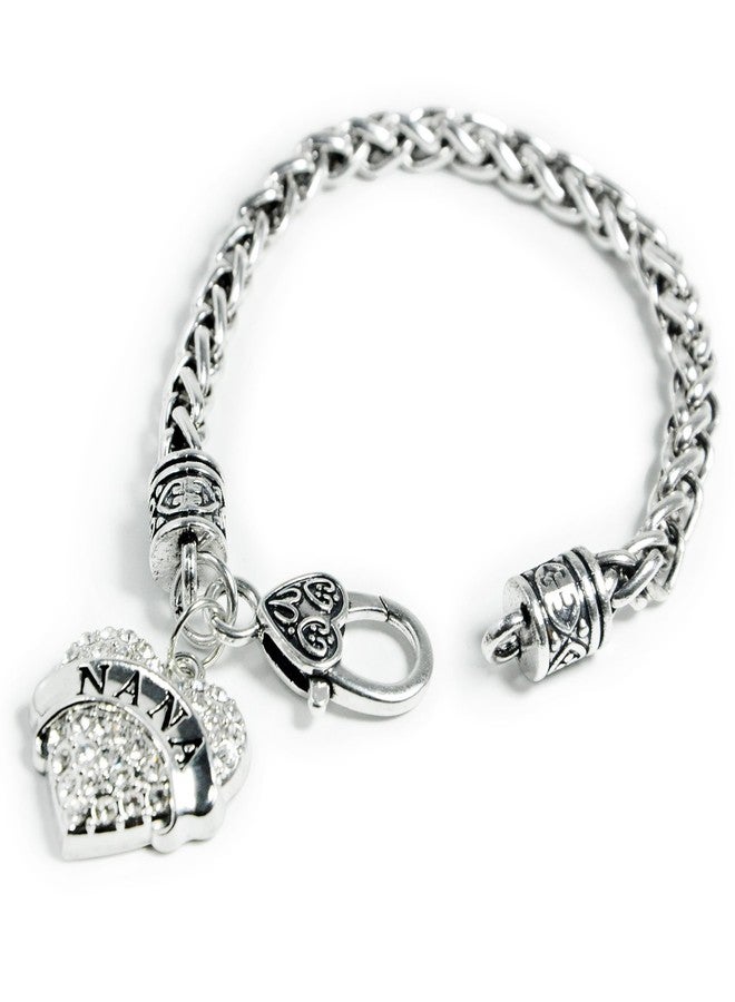 Elechobby Classical Nana's Bracelet Color Crystal Bracelet Nana Birthday Party Gift Love Nana (Classic silver-01) - Image 2