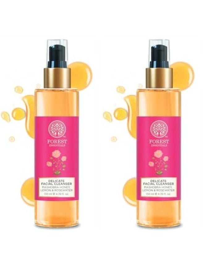 Forest Essentials Delicate Facial Cleanser Mashobra Honey, Lemon & Rose Water 130 Ml (Face Wash) - Image 1