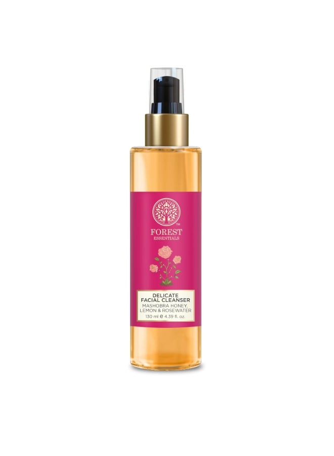 Forest Essentials Delicate Facial Cleanser Mashobra Honey, Lemon & Rose Water 130 Ml (Face Wash) - Image 3