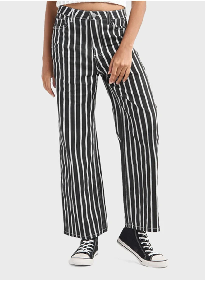 فاف Striped Wide Leg Pants