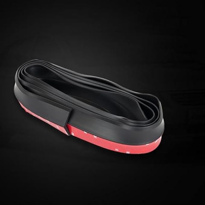 EOHMAK Universal Car Front Bumper Spoiler Rubber Sticker Protector Body Trim Exterior Mouldings Bumper Lip Strip (1M) - Image 3