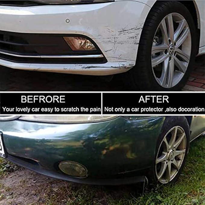 EOHMAK Universal Car Front Bumper Spoiler Rubber Sticker Protector Body Trim Exterior Mouldings Bumper Lip Strip (1M) - Image 4