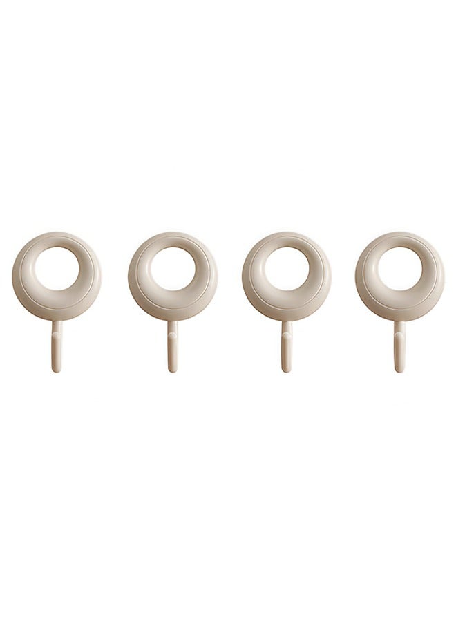 4-Piece Wall Hooks, Non-Tracking Powerful Sticky Hooks, Strong Load Bearing, Suitable for Kitchen, Bathroom and Bedroom  - Image 1
