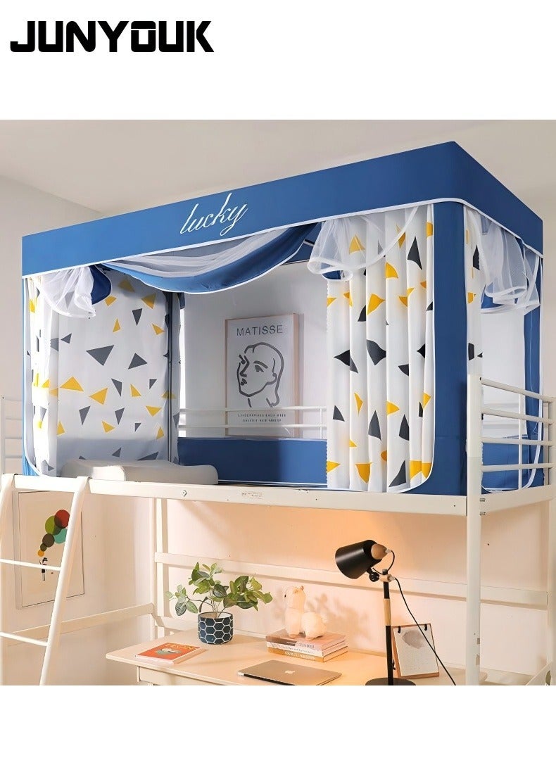 JUNYOUK Bed Canopy Tents Curtain Blackout Curtain Single Bed Tent Curtain Student Shading Cloth Bed Canopy Mosquito Net Student Sleep Privacy Protection - Image 1