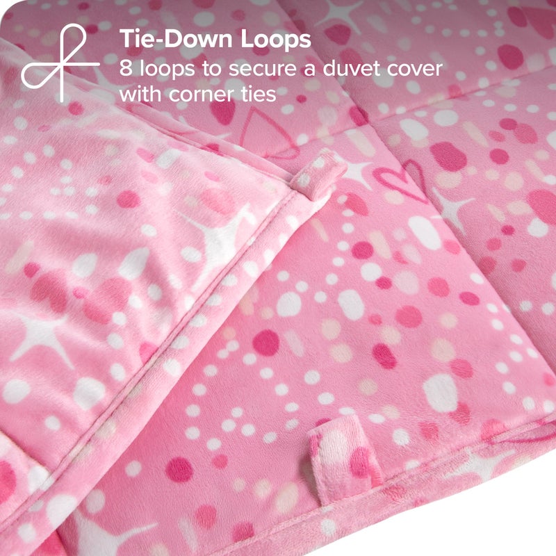 Bare Home Weighted Blanket Twin or Full Size 10lb (40"" x 60"") - Minky Fleece - Premium Heavy Blanket Nontoxic Glass Beads (Princess  40""x60"") - Image 4