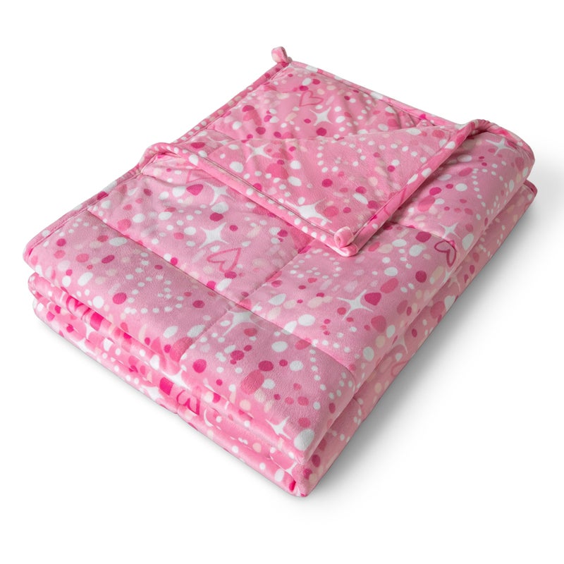 Bare Home Weighted Blanket Twin or Full Size 10lb (40"" x 60"") - Minky Fleece - Premium Heavy Blanket Nontoxic Glass Beads (Princess  40""x60"") - Image 1