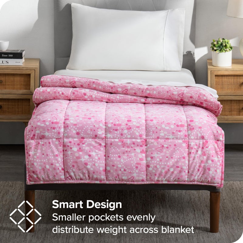 Bare Home Weighted Blanket Twin or Full Size 10lb (40"" x 60"") - Minky Fleece - Premium Heavy Blanket Nontoxic Glass Beads (Princess  40""x60"") - Image 3