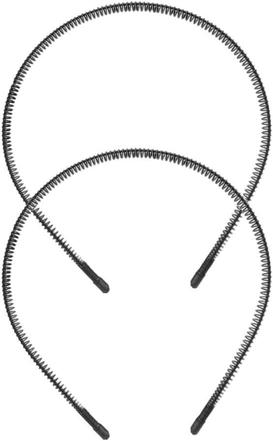 2 Pcs Metal Hair Band Wave Headband Unisex NonSlip Elastic Headband for Outdoor Sports Yoga Makeup