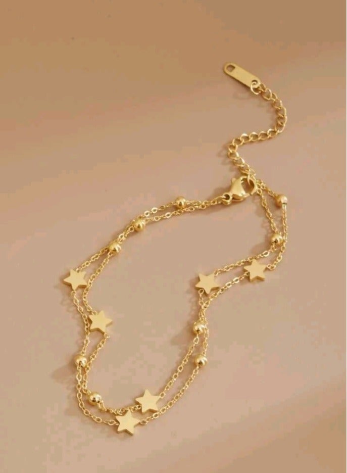 Jewelry For Life Trendy Stainless Steel Gold Plated Anklet For Women - Image 2
