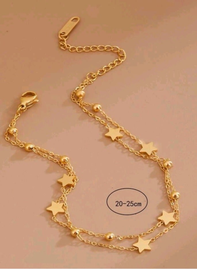 Jewelry For Life Trendy Stainless Steel Gold Plated Anklet For Women - Image 3