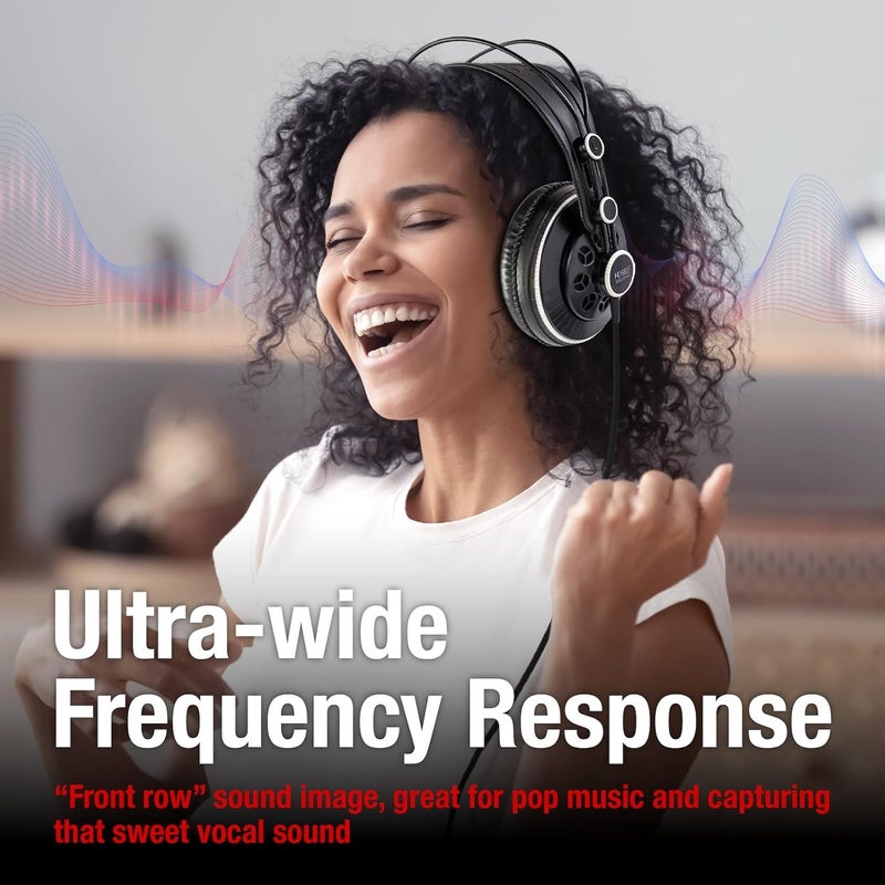 Superlux HD681F Studio Monitor Headphones Over Ear Wired with 50mm Neodymium Driver, Semi-Open, Sweet Vocal Sound, Copper-Coated Aluminum Wire for Live Music Hall Listening Session Podcast Stream - Image 2