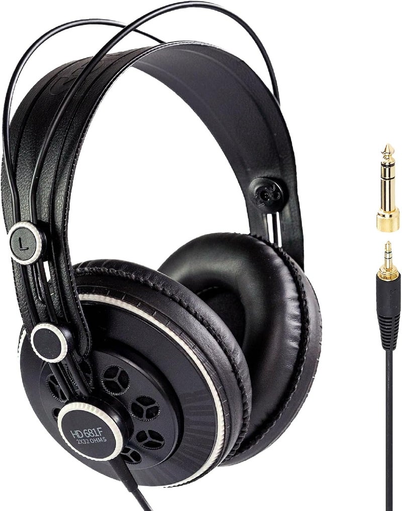 Superlux HD681F Studio Monitor Headphones Over Ear Wired with 50mm Neodymium Driver, Semi-Open, Sweet Vocal Sound, Copper-Coated Aluminum Wire for Live Music Hall Listening Session Podcast Stream - Image 1