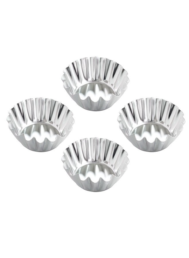 Mrs. Anderson's Baking Mrs. Anderson’s Baking Tartlet Molds, Fluted Round, Set of 4, 2.75 x .71-Inches - Image 1