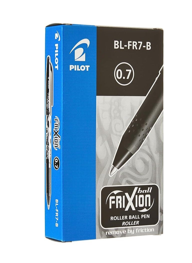 Pilot Frixion Erasable Rollerball Pen, 0.7 mm Tip - Black, Box of 12 - Image 3