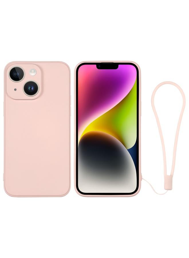 S-TOP Case For iPhone 14 Plus Silicone Phone Case with Wrist Strap - Image 1