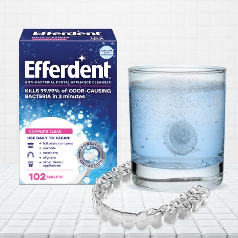 Efferdent Anti-Bacterial Dental Appliance Daily Cleanser, Complete Clean, 102 Tablets - Image 5