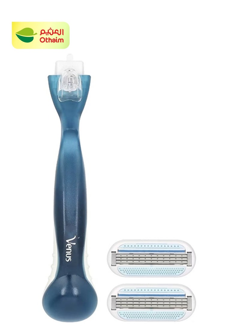 Gillette Venus Smooth Women's Shaver ,2 Extra Razor Blades