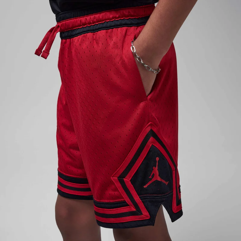 Jordan Red Kids' Dri-FIT Sport Diamond Basketball Shorts  | Best Price UAE