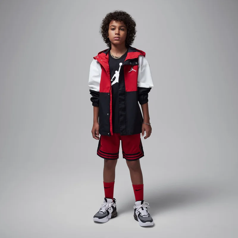 Jordan Red Kids' Dri-FIT Sport Diamond Basketball Shorts  | Best Price UAE