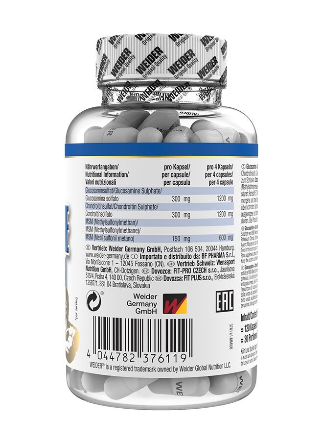 Weider - Glucosamine Chondroitin Plus MSM - Joint Support Supplement,120 Capsules - Image 1
