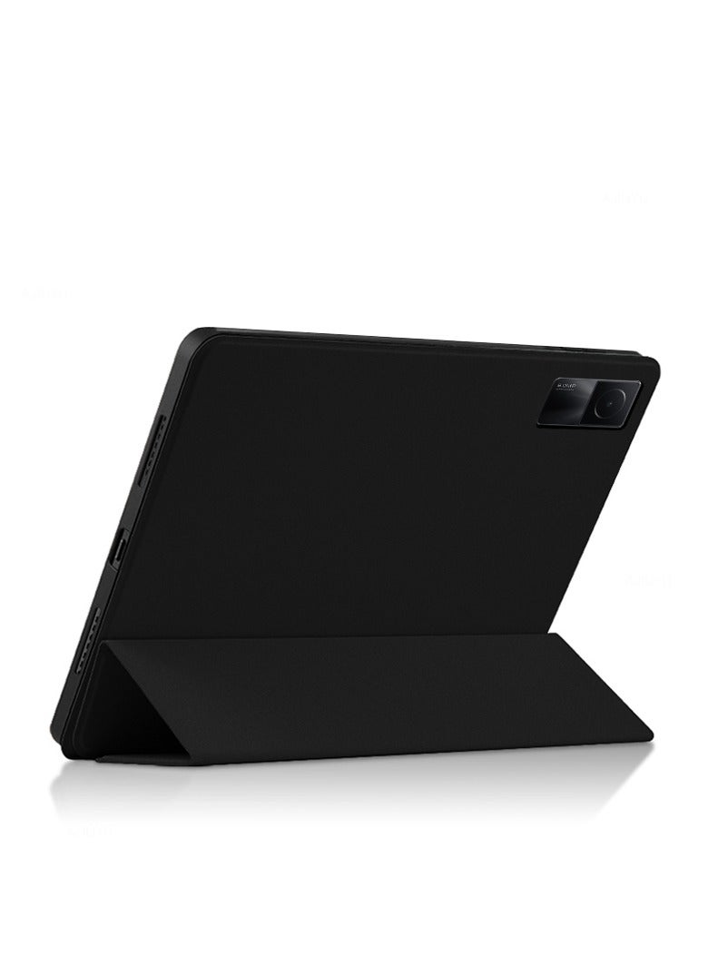 HEXABEX Redmi Pad 10.61" 2022 Case Cover, Folio Flip Stand Tablet TPU Soft Shell Sleep Wake Up Case Cover for Redmi Pad 10.61 Inch Black - Image 3